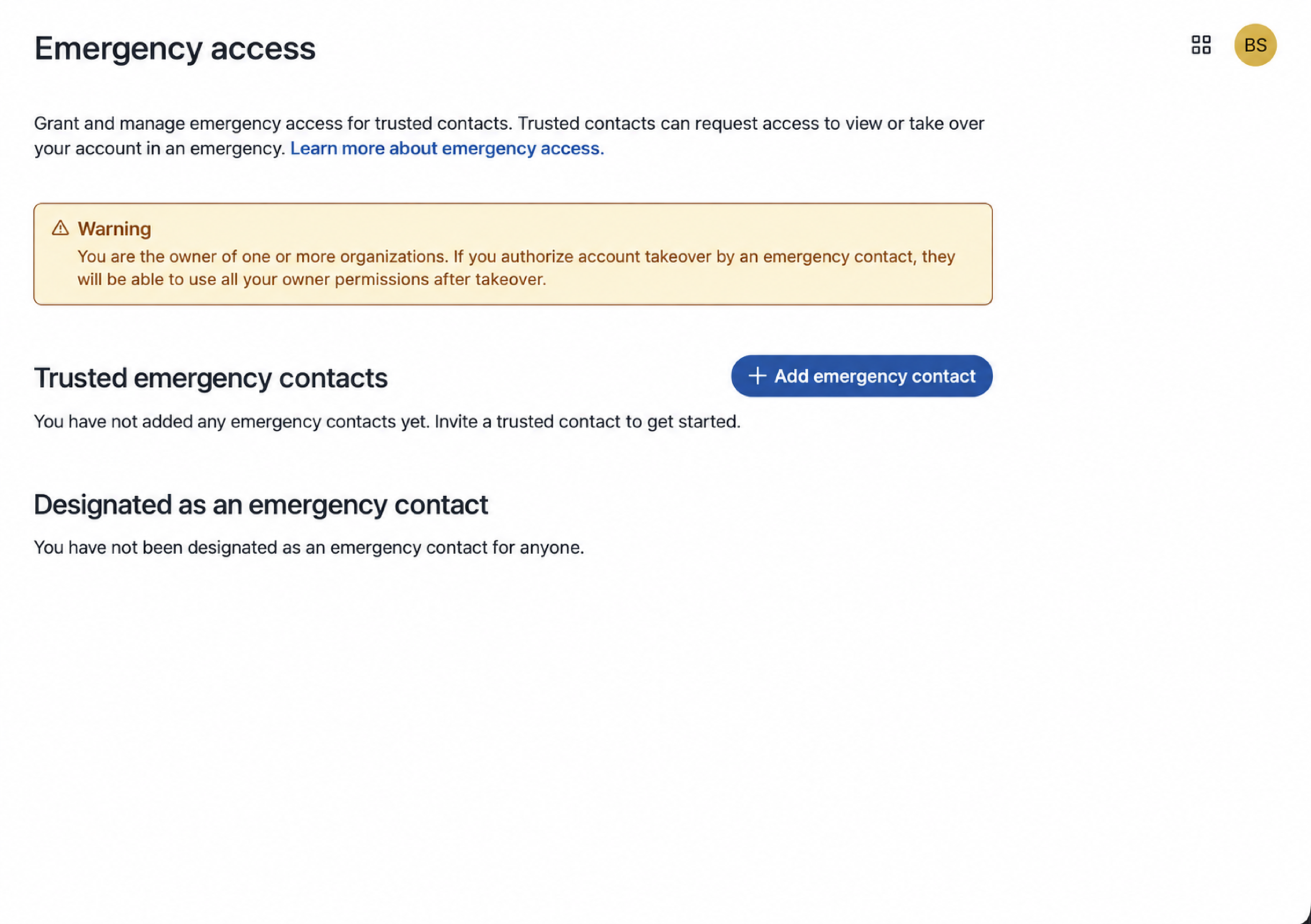 Vaultwarden Emergency Access